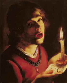 Singer with a Candle